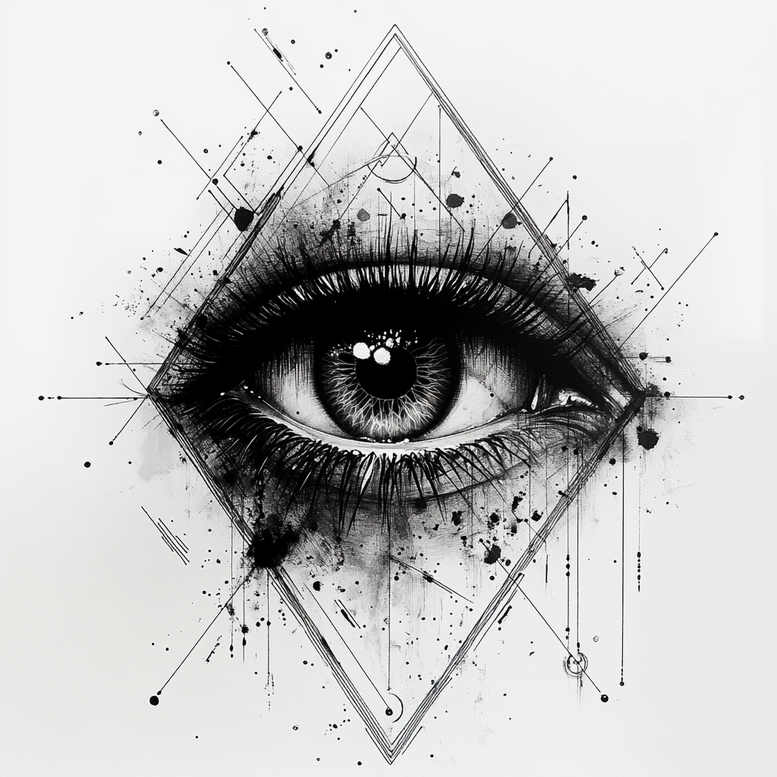 eye-tattoo – tattoo design ideas free ai generated – neotraditional-sharp-edges – for-inner-arm – Gallery: eyes-inkby-ai