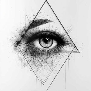 eye-with-line – tattoo design ideas free ai generated – realism-form-fidelity – for-lower-back – Gallery: eyes-inkby-ai