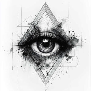 realistic-style-eye – tattoo design ideas free ai generated – neotraditional-enhanced-shading – for-upper-back – Gallery: eyes-inkby-ai