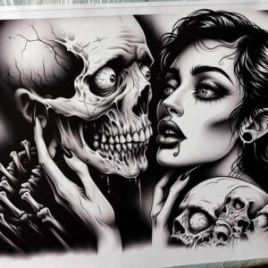 face-with-light-effects – tattoo design ideas free ai generated – realism-surface-complexity – for-calf – Gallery: faces-inkby-ai