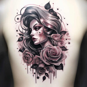 frontal-face – tattoo design ideas free ai generated – realism-high-fidelity – for-ankle – Gallery: faces-inkby-ai