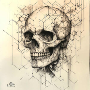 illuminated-face – tattoo design ideas free ai generated – neotraditional-dynamic-color – for-behind-ear – Gallery: faces-inkby-ai
