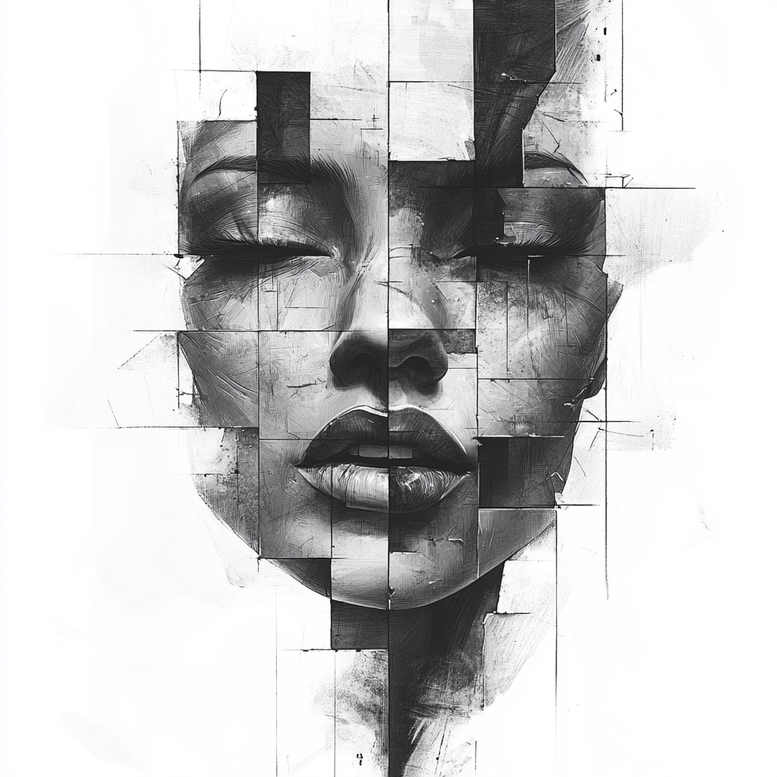 mimicking-face – tattoo design ideas free ai generated – realism-digital-realism – for-shin – Gallery: faces-inkby-ai