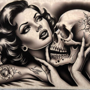 moving-face – tattoo design ideas free ai generated – realism-inner-glow – for-full-back – Gallery: faces-inkby-ai