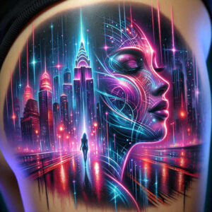 mystical-face – tattoo design ideas free ai generated – realism-gradient-tones – for-wrist – Gallery: faces-inkby-ai