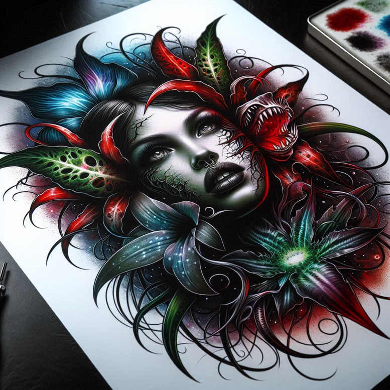 realistic-visage – tattoo design ideas free ai generated – realism-detailed-rendering – for-hand – Gallery: faces-inkby-ai