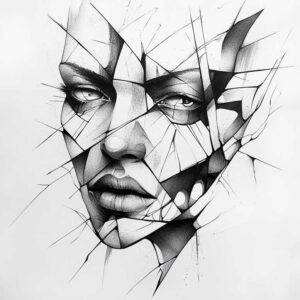 shadow-face – tattoo design ideas free ai generated – neotraditional-dynamic-color – for-abdomen – Gallery: faces-inkby-ai