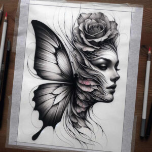 faces tattoo design ideas vivid detail angular for lower back