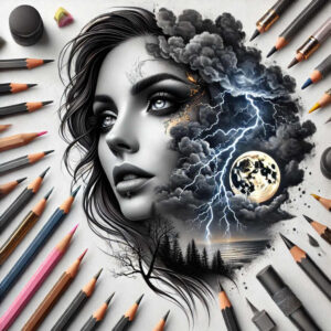 faces tattoo design ideas decorative elements delicate for behind ear