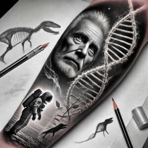 faces tattoo design ideas Surrealism hallucinatory haunting embodying courage