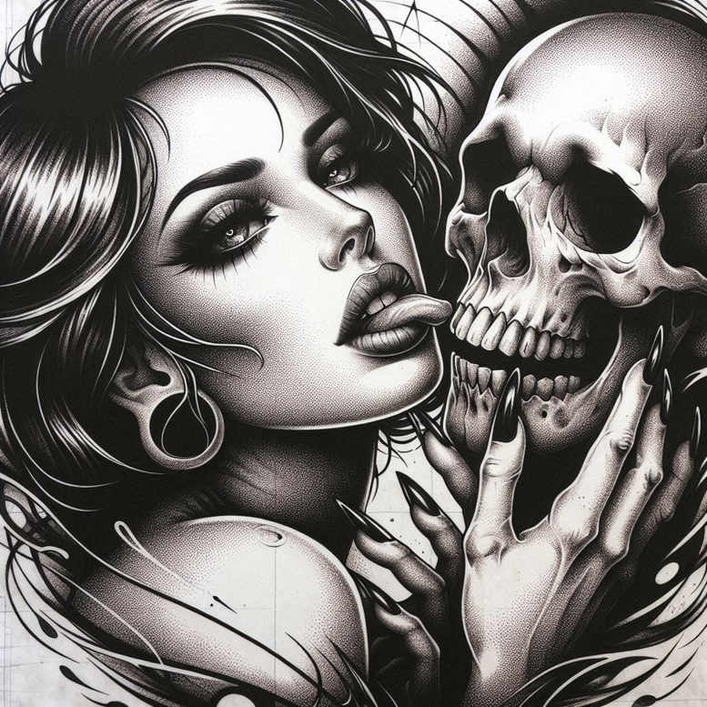 faces tattoo design ideas layered shading mythological for upper shoulder