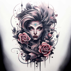 faces tattoo design ideas Realism reflection effect portrait for heel
