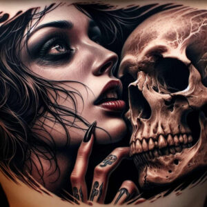 faces tattoo design ideas Neotraditional balanced tones portrait for wrist