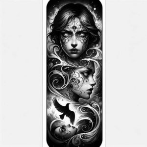 faces tattoo design ideas Realism textured skin wrinkles for lower thigh