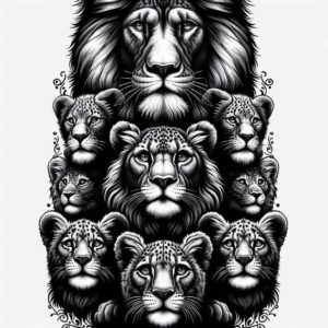 ancestral-tattoo – tattoo design ideas free ai generated – single-line – for-calf – Gallery: family-inkby-ai