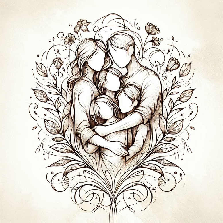 care-tattoo – tattoo design ideas free ai generated – refined-ink – for-stomach – Gallery: family-inkby-ai
