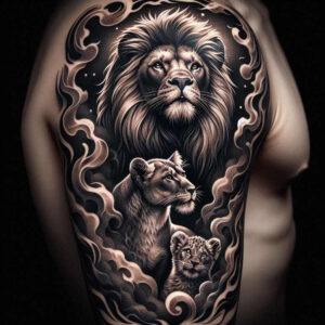 chest-tattoo – tattoo design ideas free ai generated – outline-only – for-foot – Gallery: family-inkby-ai
