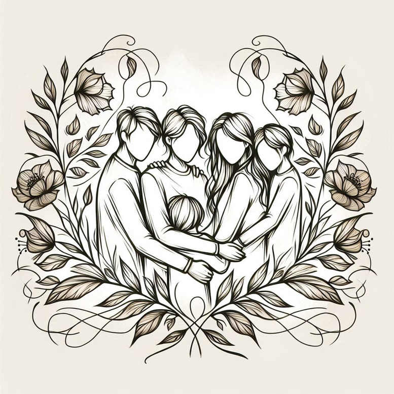 familial-tattoo – tattoo design ideas free ai generated – airy-touch – for-upper-shoulder – Gallery: family-inkby-ai