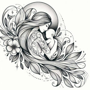 family-motif – tattoo design ideas free ai generated – clear-cut – for-upper-chest – Gallery: family-inkby-ai