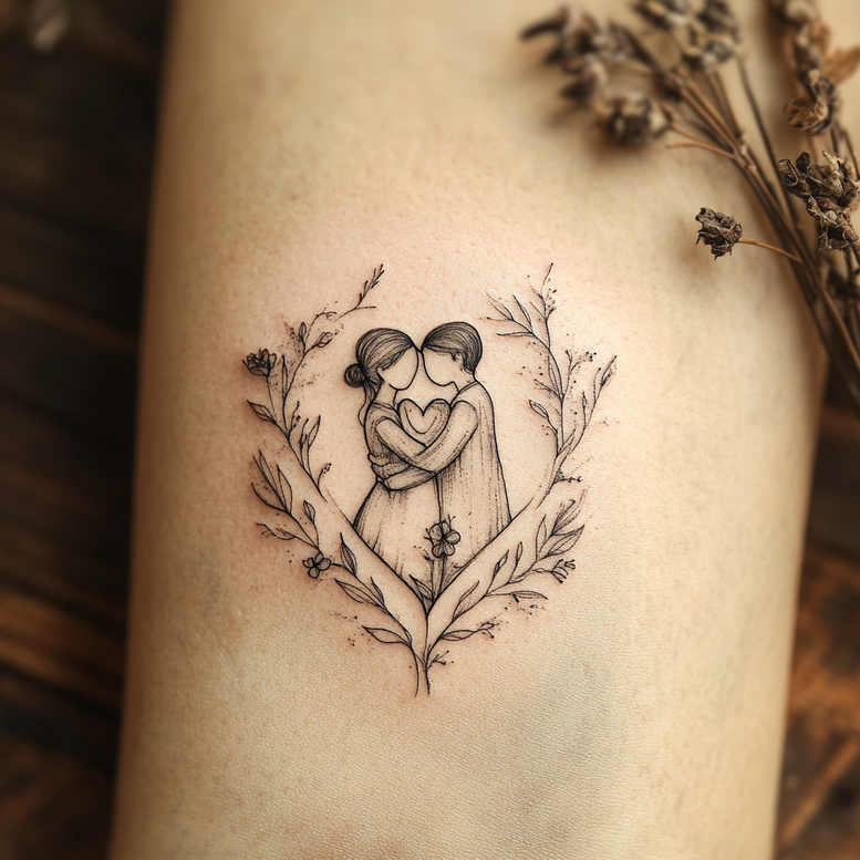 family-tradition-tattoo – tattoo design ideas free ai generated – gentle – for-outer-arm – Gallery: family-inkby-ai