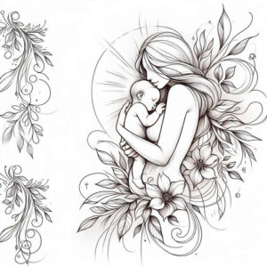 parents-tattoo – tattoo design ideas free ai generated – simple-icon – for-lower-thigh – Gallery: family-inkby-ai