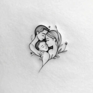 parents-tattoo – tattoo design ideas free ai generated – tiny-tattoo – for-collarbone – Gallery: family-inkby-ai