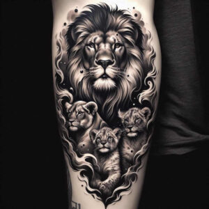 safety-tattoo – tattoo design ideas free ai generated – elemental – for-lower-thigh – Gallery: family-inkby-ai
