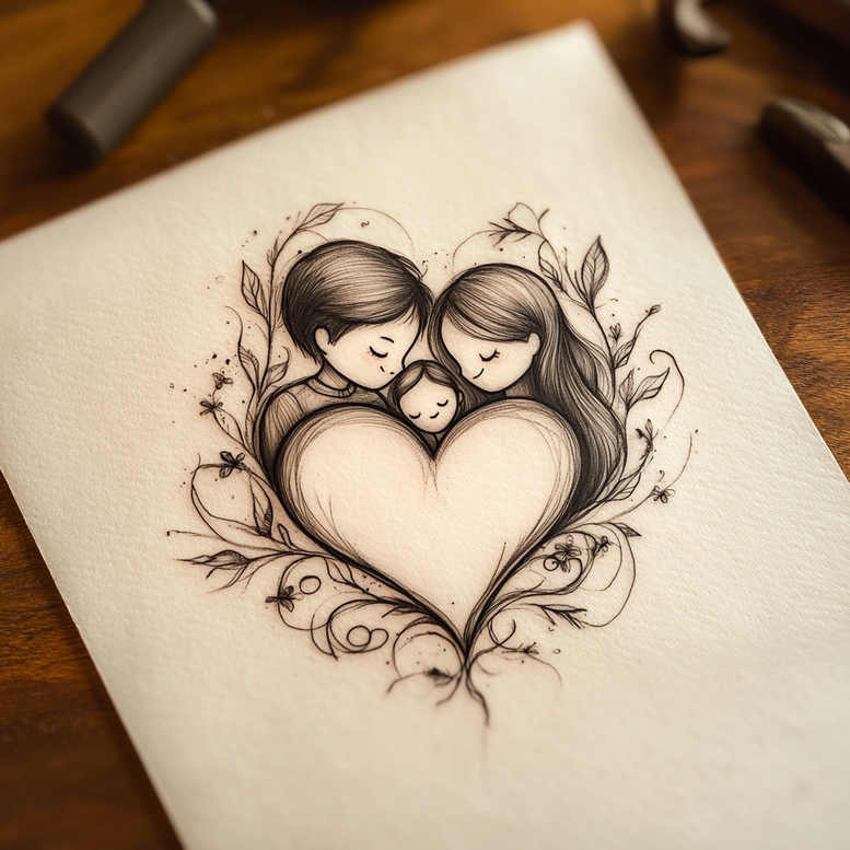 family tattoo design ideas Surrealism enigmatic belonging for wrist side