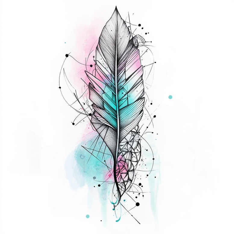 feathers tattoo design ideas few strokes detailed edges for ankle