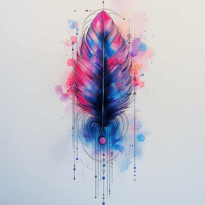 feathers tattoo design ideas plain flowing for spine
