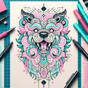 mystical-protector-surrealism-displaced-objects-for-spine – tattoo design ideas free ai generated – Gallery: foo-dog-inkby-ai