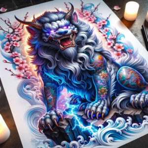 mystical-protector-realism-contour-shading-for-heel – tattoo design ideas free ai generated – Gallery: foo-dog-inkby-ai
