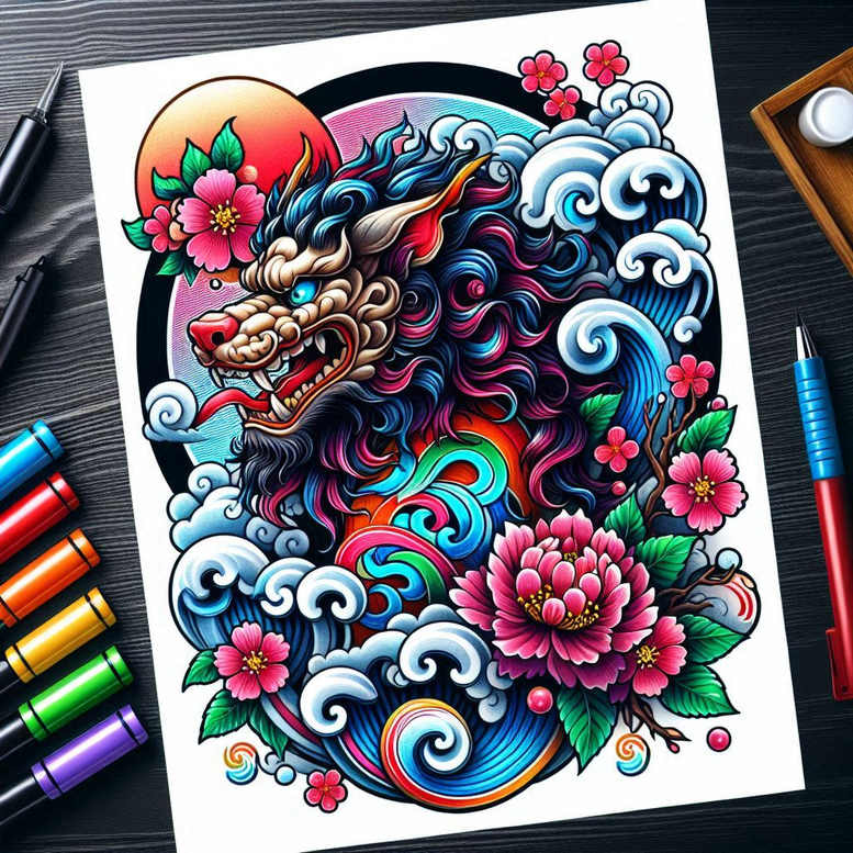 foo-dog-sculpture-surrealism-fantasy-inspired-for-scapula – tattoo design ideas free ai generated – Gallery: foo-dog-inkby-ai