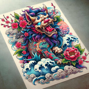 foo-dog-motif-realism-sharp-focus-for-hand – tattoo design ideas free ai generated – Gallery: foo-dog-inkby-ai