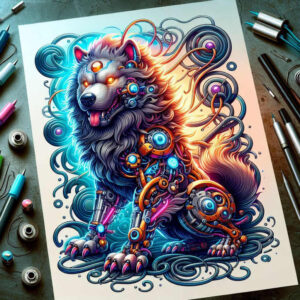 foo-dog-sculpture-neotraditional-detailed-textures-for-calf – tattoo design ideas free ai generated – Gallery: foo-dog-inkby-ai