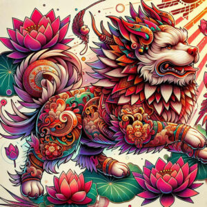 protective-tattoo-neotraditional-refined-lines-for-shin – tattoo design ideas free ai generated – Gallery: foo-dog-inkby-ai