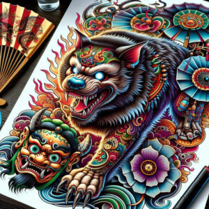 ornamental-foo-dog-neotraditional-detailed-linework-for-lower-thigh – tattoo design ideas free ai generated – Gallery: foo-dog-inkby-ai