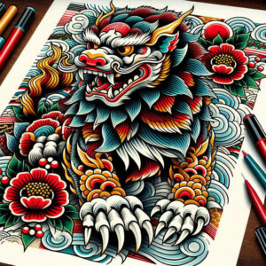 protective-tattoo-realism-surface-complexity-for-heel – tattoo design ideas free ai generated – Gallery: foo-dog-inkby-ai