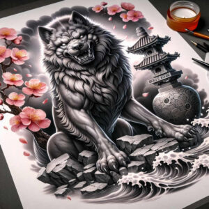 legendary-foo-dog-realism-natural-contrast-for-biceps – tattoo design ideas free ai generated – Gallery: foo-dog-inkby-ai