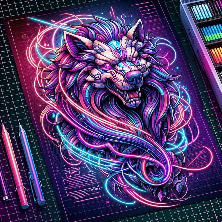 symbolic-protector-neotraditional-artful-color-for-neck – tattoo design ideas free ai generated – Gallery: foo-dog-inkby-ai