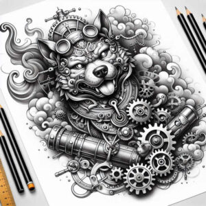 legendary-protector-realism-realistic-perspective-for-knee – tattoo design ideas free ai generated – Gallery: foo-dog-inkby-ai