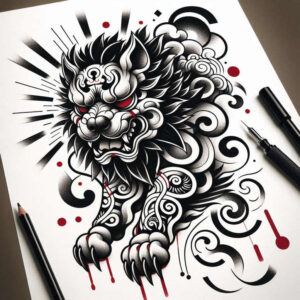 for-women-realism-precise-anatomy-for-scapula – tattoo design ideas free ai generated – Gallery: foo-dog-inkby-ai