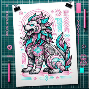 foo-dog-with-fire-realism-reflective-light-for-back – tattoo design ideas free ai generated – Gallery: foo-dog-inkby-ai