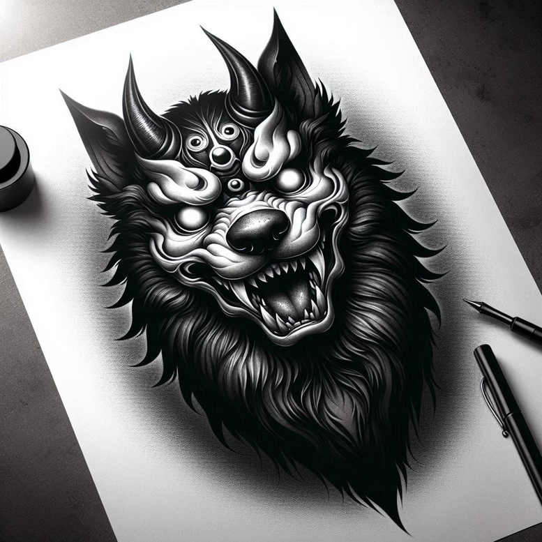 chinese-guardian-lion-neotraditional-enhanced-shading-for-shin – tattoo design ideas free ai generated – Gallery: foo-dog-inkby-ai