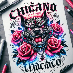 foo-dog tattoo design ideas balanced color mythical beast for forearm