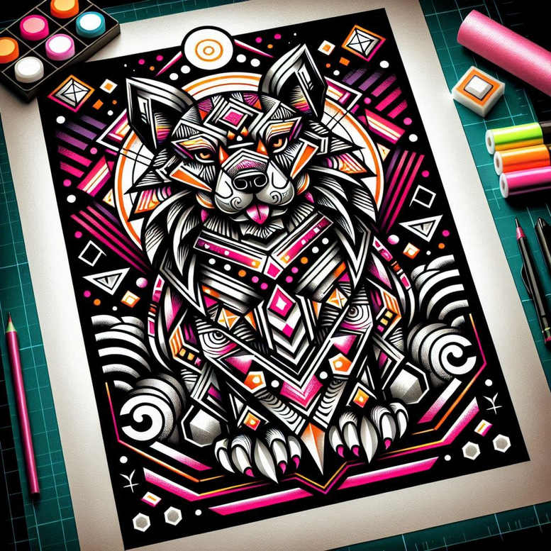 foo-dog tattoo design ideas layered shading ornamental for wrist side