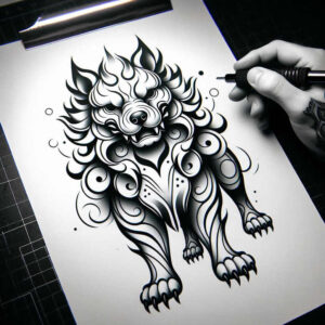 foo-dog tattoo design ideas high-resolution ornamental patterns for wrist side