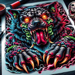 foo-dog tattoo design ideas Realism textured skin traditional design meaning determination