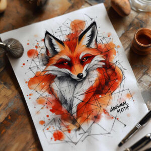 fox-with-line-realism-full-detail-for-stomach – tattoo design ideas free ai generated – Gallery: foxes-inkby-ai