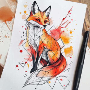 fox-with-eyes-realism-subtle-saturation-for-full-back – tattoo design ideas free ai generated – Gallery: foxes-inkby-ai